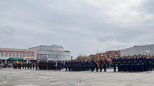 Митинг с участием Оленегорского военного гарнизон